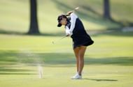 Jenny Shin of South Korea plays a shot on the eighth hole during the Final round of the Walmart NW Arkansas Championship on October 01, 2023, in Rogers, Arkansas (Image via Getty)